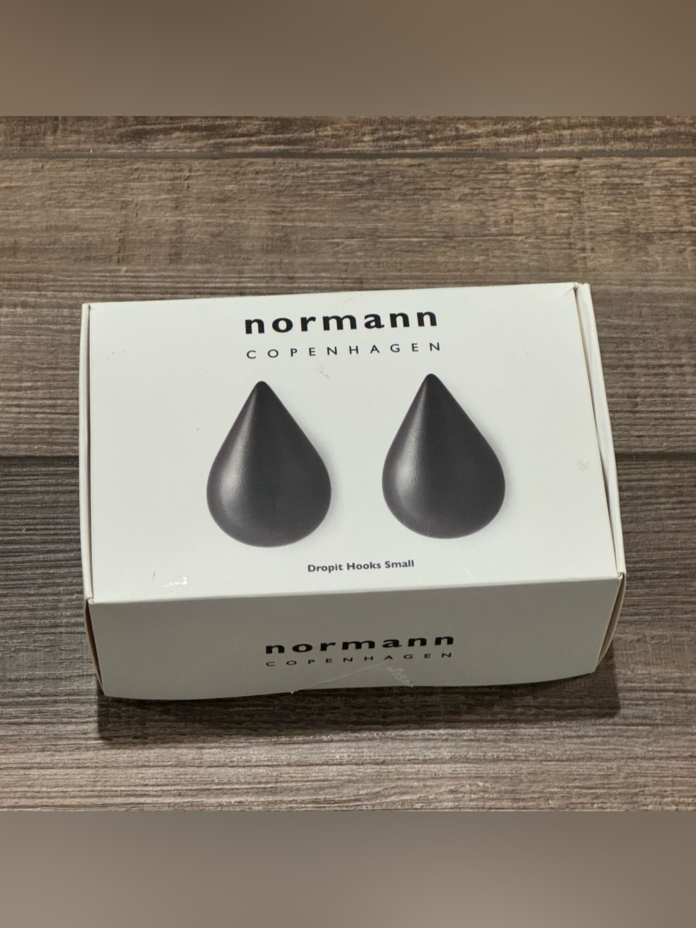 Normann Copenhagen Dropit Hooks Small Black NOB Set of 2
